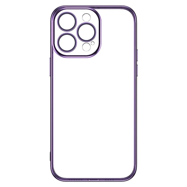 TOTU AA-155 For iPhone 14 Pro Max Clear Case Soft TPU Electroplating Phone Cover