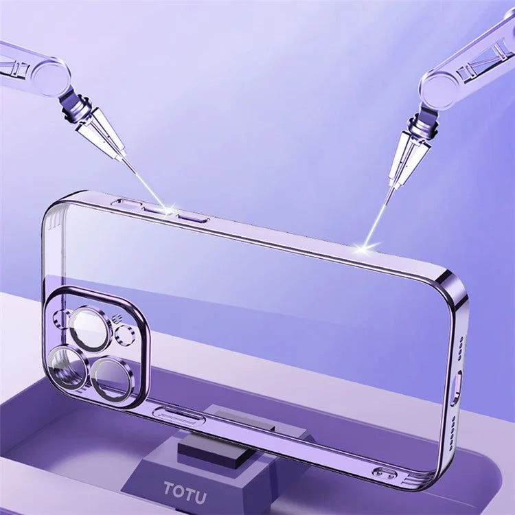 TOTU AA-155 For iPhone 14 Pro Max Clear Case Soft TPU Electroplating Phone Cover