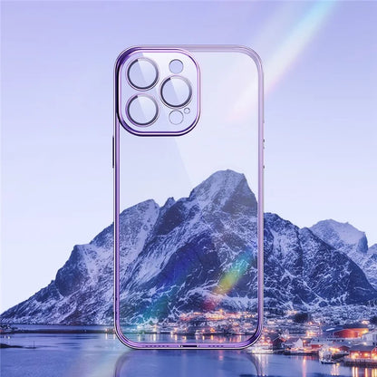 TOTU AA-155 For iPhone 14 Pro Max Clear Case Soft TPU Electroplating Phone Cover