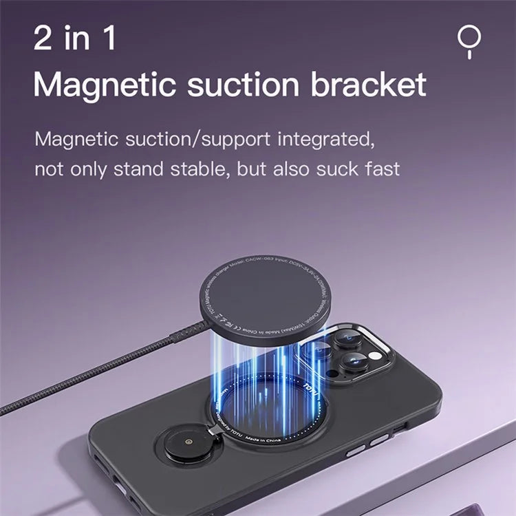 TOTU AA-197 Kickstand Case for iPhone 14 Pro Max Case Compatible with MagSafe PC+TPU Phone Cover