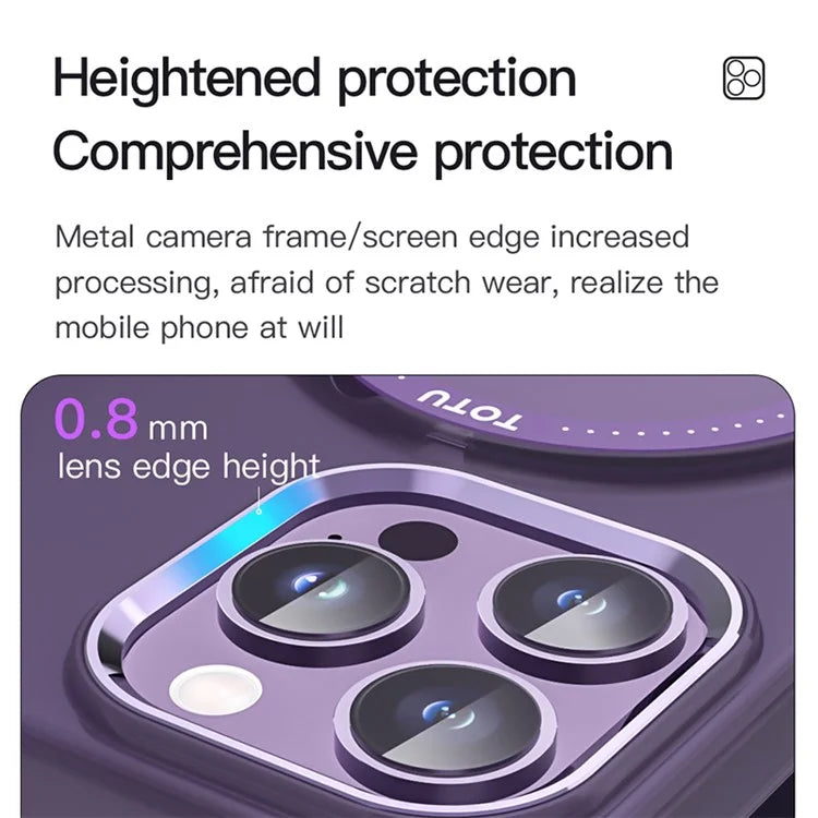 TOTU AA-197 for iPhone 14 Pro Case Compatible with MagSafe PC+TPU Kickstand Phone Case