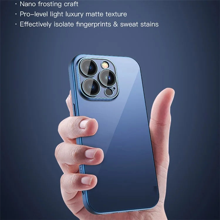 TOTU PC-02 For iPhone 15 Pro Phone Case PC Lens Protector Electroplating TPU Cover