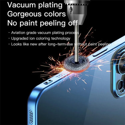 TOTU PC-02 For iPhone 15 Pro Phone Case PC Lens Protector Electroplating TPU Cover