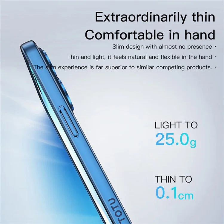 TOTU PC-02 For iPhone 15 Pro Phone Case PC Lens Protector Electroplating TPU Cover