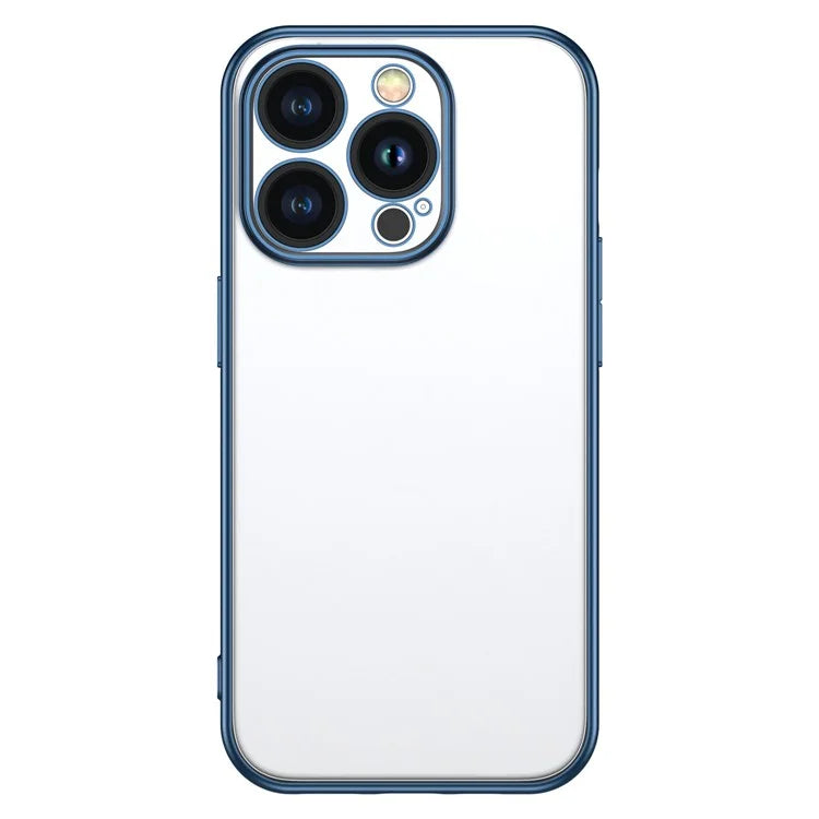 TOTU PC-02 For iPhone 15 Pro Max TPU Case Electroplating Clear Phone Cover