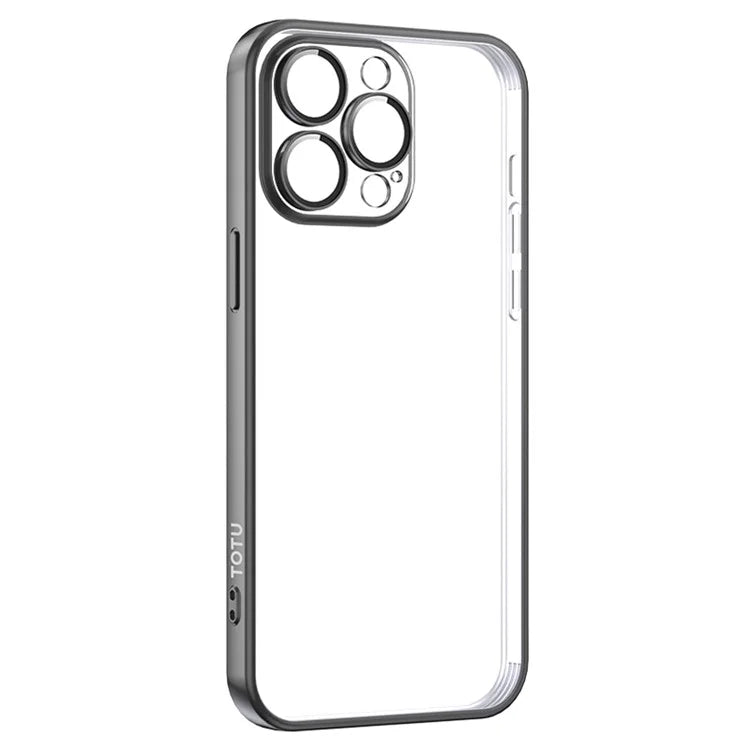 TOTU PC-02 For iPhone 15 Pro Max TPU Case Electroplating Clear Phone Cover