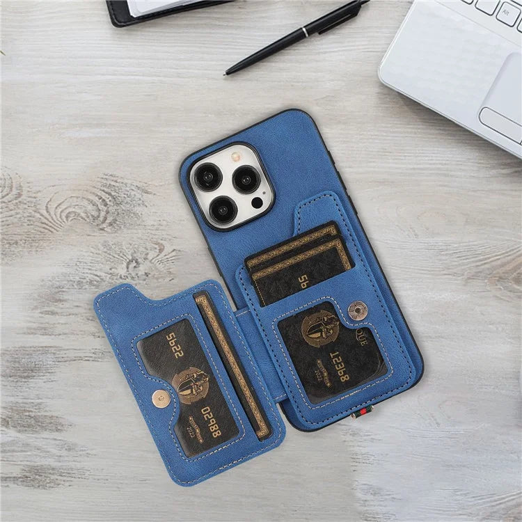 ABEEL Style 01 For iPhone 14 Pro Max Case Horizontal Flip Card Bag Leather+TPU Phone Cover
