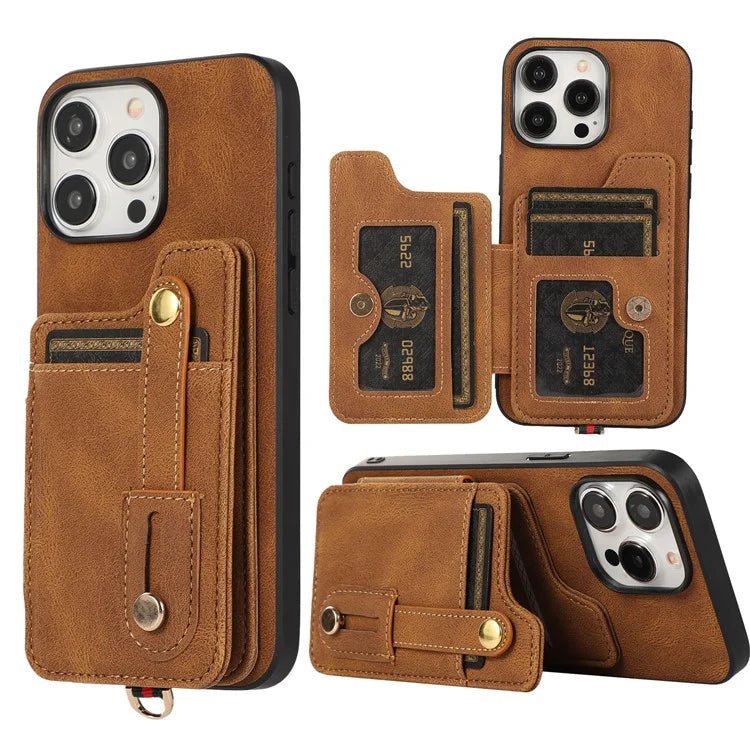 ABEEL Style 01 For iPhone 14 Pro Max Case Horizontal Flip Card Bag Leather+TPU Phone Cover