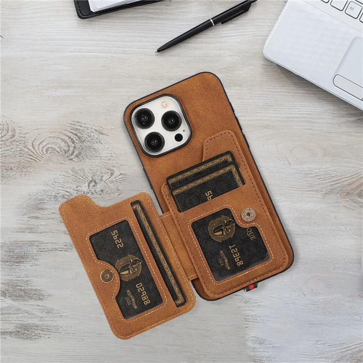 ABEEL Style 01 For iPhone 14 Pro Max Case Horizontal Flip Card Bag Leather+TPU Phone Cover