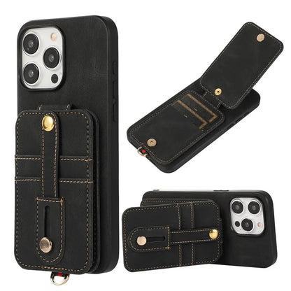 ABEEL Style 02 For iPhone 15 Pro Max Case Vertical Flip Card Bag TPU+PU Cellphone Cover
