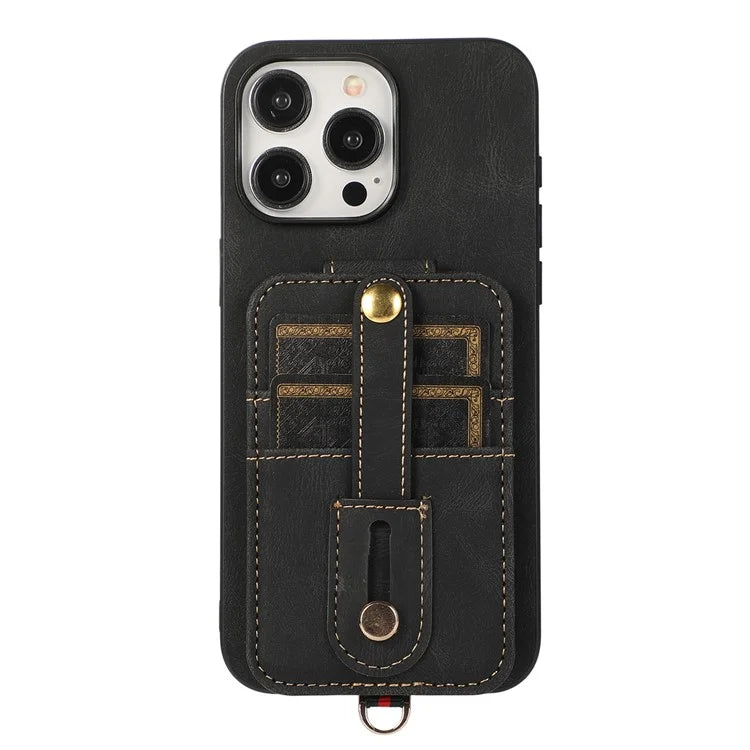 ABEEL Style 02 For iPhone 15 Pro Max Case Vertical Flip Card Bag TPU+PU Cellphone Cover