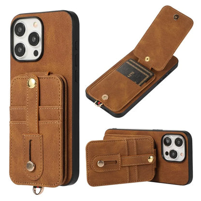 ABEEL Style 02 For iPhone 15 Pro Max Case Vertical Flip Card Bag TPU+PU Cellphone Cover