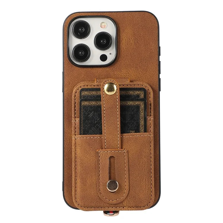 ABEEL Style 02 For iPhone 15 Pro Max Case Vertical Flip Card Bag TPU+PU Cellphone Cover