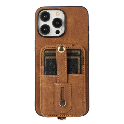 ABEEL Style 02 For iPhone 15 Pro Max Case Vertical Flip Card Bag TPU+PU Cellphone Cover