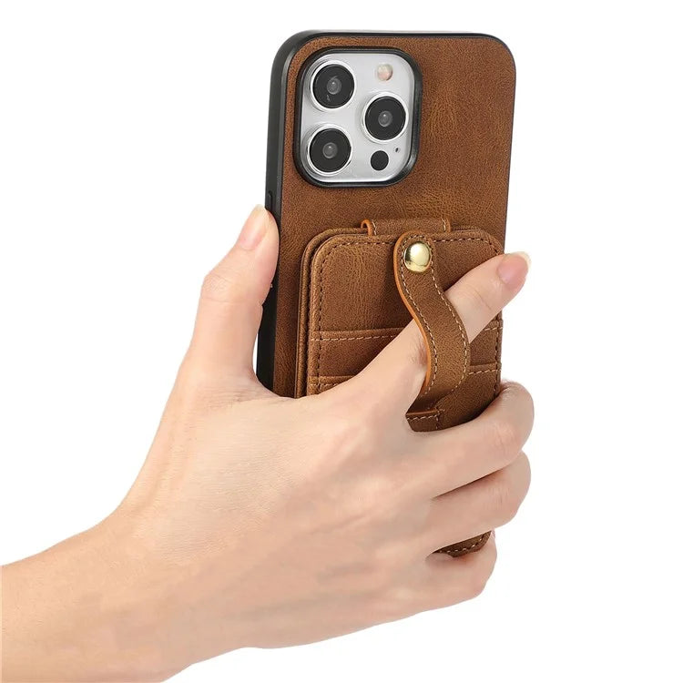 ABEEL Style 02 For iPhone 15 Pro Max Case Vertical Flip Card Bag TPU+PU Cellphone Cover