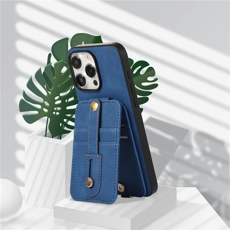 ABEEL Style 02 For iPhone 15 Pro Max Case Vertical Flip Card Bag TPU+PU Cellphone Cover