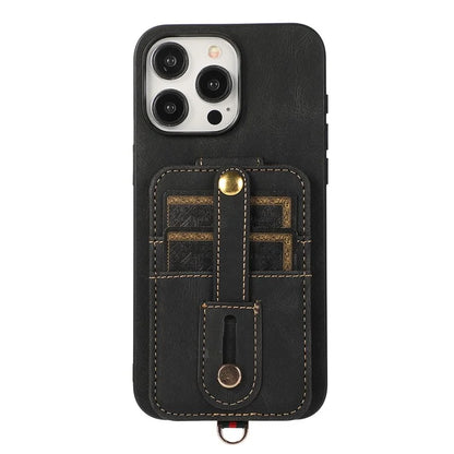 ABEEL Style 02 For iPhone 14 Pro Case Vertical Flip Card Holder Leather + TPU Smartphone Cover