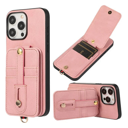 ABEEL Style 02 For iPhone 14 Pro Case Vertical Flip Card Holder Leather + TPU Smartphone Cover