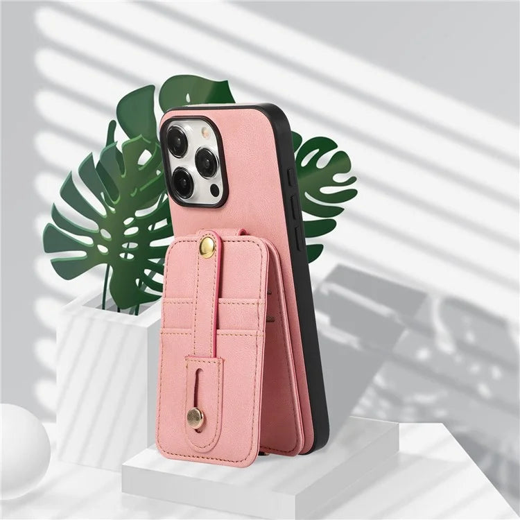 ABEEL Style 02 For iPhone 14 Pro Case Vertical Flip Card Holder Leather + TPU Smartphone Cover