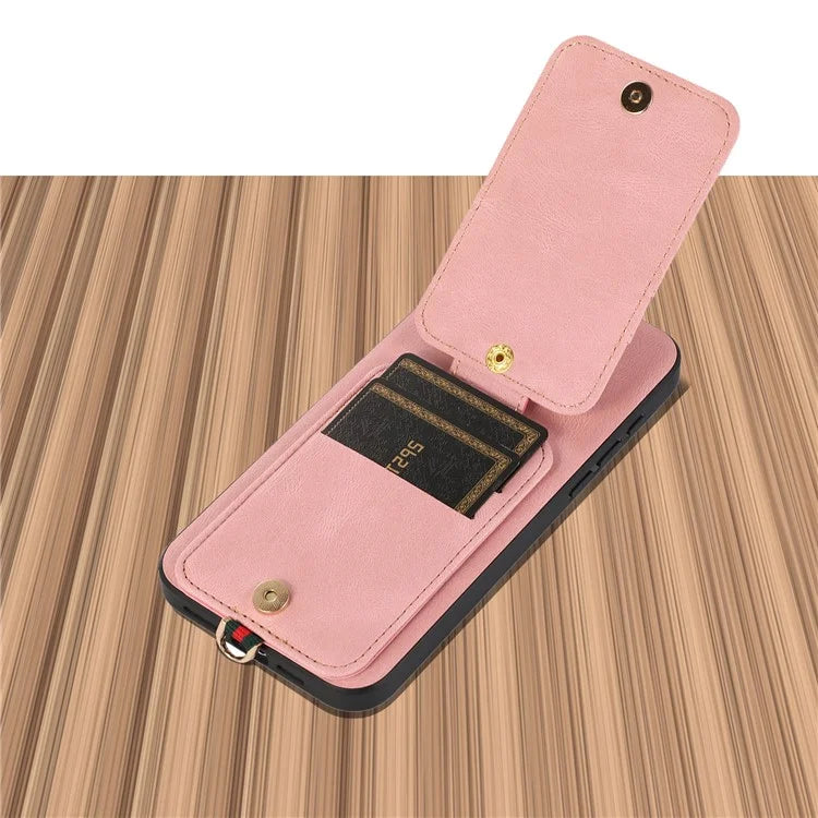 ABEEL Style 02 For iPhone 14 Pro Case Vertical Flip Card Holder Leather + TPU Smartphone Cover