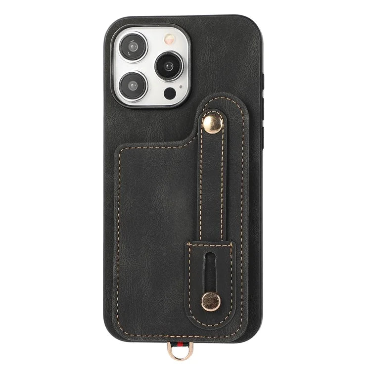 ABEEL Style 03 For iPhone 15 Pro Max Cover PU+TPU RFID Blocking Card Holder Phone Case
