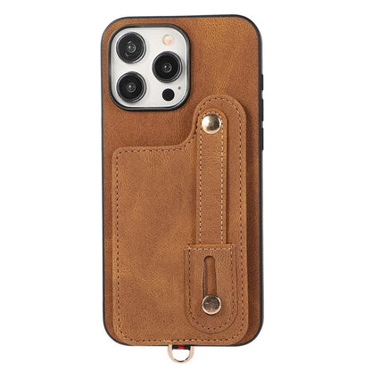 ABEEL Style 03 For iPhone 15 Pro Max Cover PU+TPU RFID Blocking Card Holder Phone Case