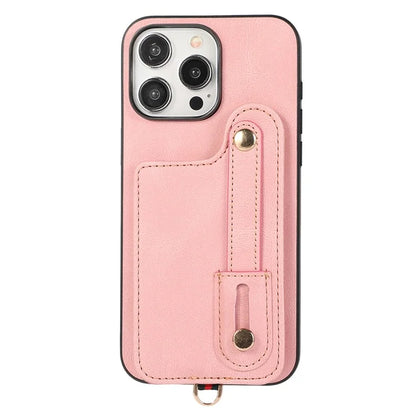 ABEEL Style 03 For iPhone 15 Pro Max Cover PU+TPU RFID Blocking Card Holder Phone Case