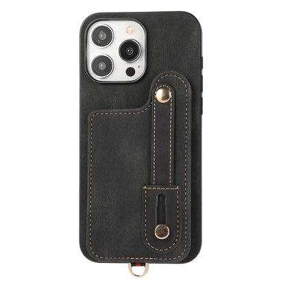 ABEEL Style 03 For iPhone 14 Pro Case Leather+TPU RFID Blocking Card Bag Cellphone Cover
