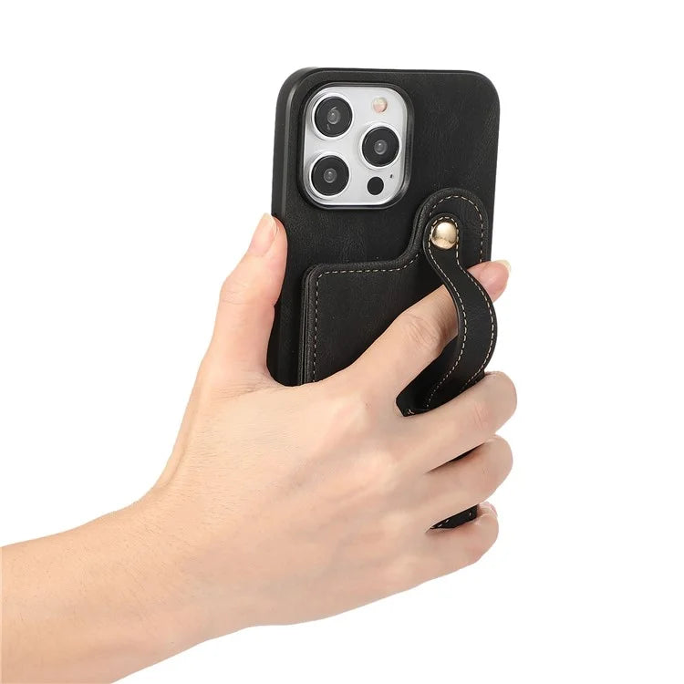 ABEEL Style 03 For iPhone 14 Pro Case Leather+TPU RFID Blocking Card Bag Cellphone Cover