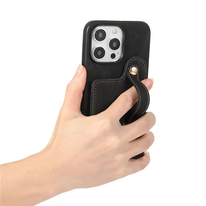 ABEEL Style 03 For iPhone 14 Pro Case Leather+TPU RFID Blocking Card Bag Cellphone Cover