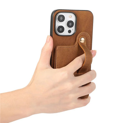 ABEEL Style 03 For iPhone 14 Pro Case Leather+TPU RFID Blocking Card Bag Cellphone Cover