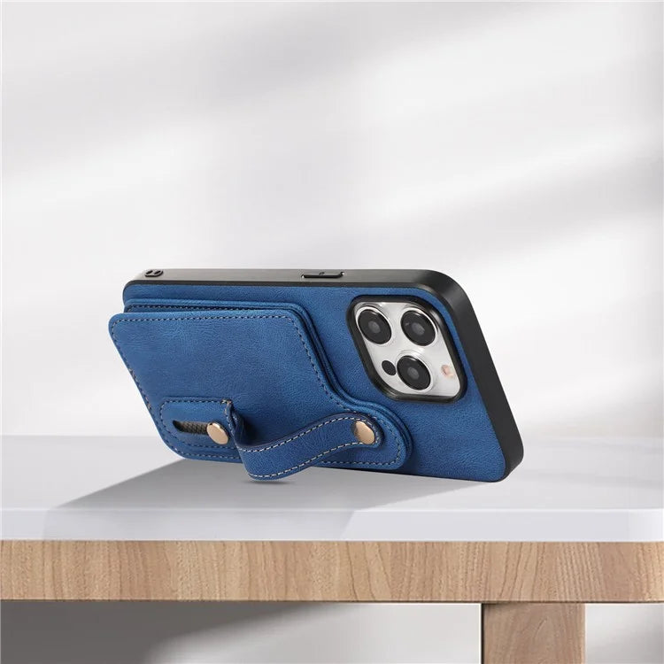 ABEEL Style 03 For iPhone 14 Pro Case Leather+TPU RFID Blocking Card Bag Cellphone Cover
