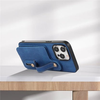 ABEEL Style 03 For iPhone 14 Pro Case Leather+TPU RFID Blocking Card Bag Cellphone Cover