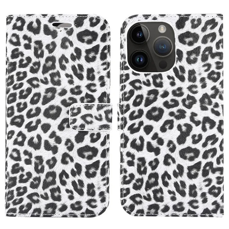 For iPhone 15 Pro Max Case PU Leather Phone Cover with Stand Wallet