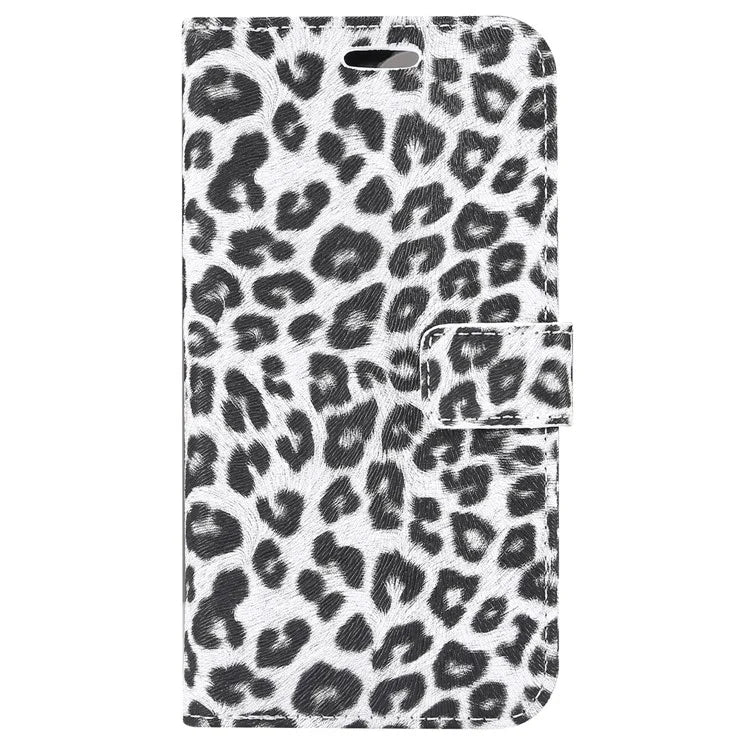 For iPhone 15 Plus Phone Case Stand Wallet Leopard Pattern Phone Cover