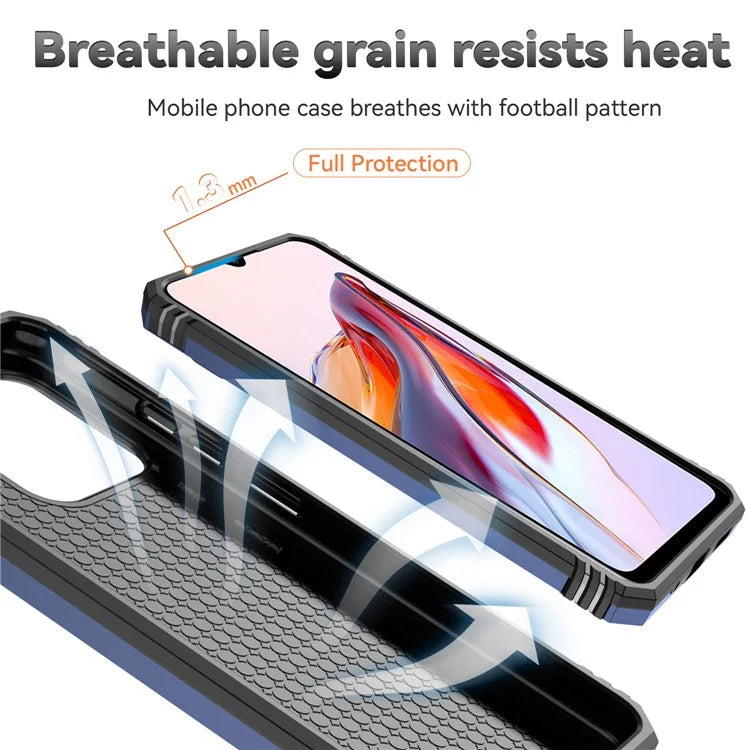 For Xiaomi Redmi 12C 4G Case Slide Camera Shield Rotatory Kickstand PC+TPU Phone Cover