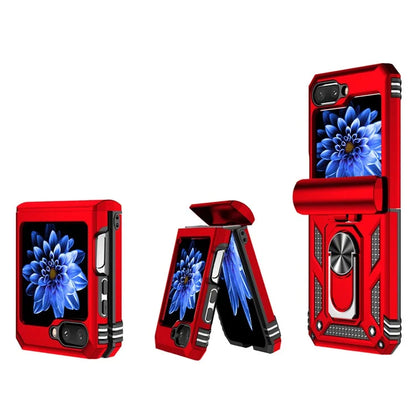For Samsung Galaxy Z Flip5 5G Case PC+TPU Anti-fall Ring Kickstand Phone Case