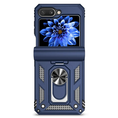 For Samsung Galaxy Z Flip5 5G Case PC+TPU Anti-fall Ring Kickstand Phone Case