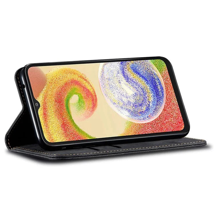 For Samsung Galaxy A05 4G Case Anti-Scratch PU Leather Phone Shell Wallet