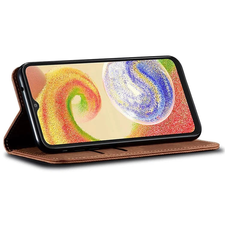 For Samsung Galaxy A05 4G Case Anti-Scratch PU Leather Phone Shell Wallet
