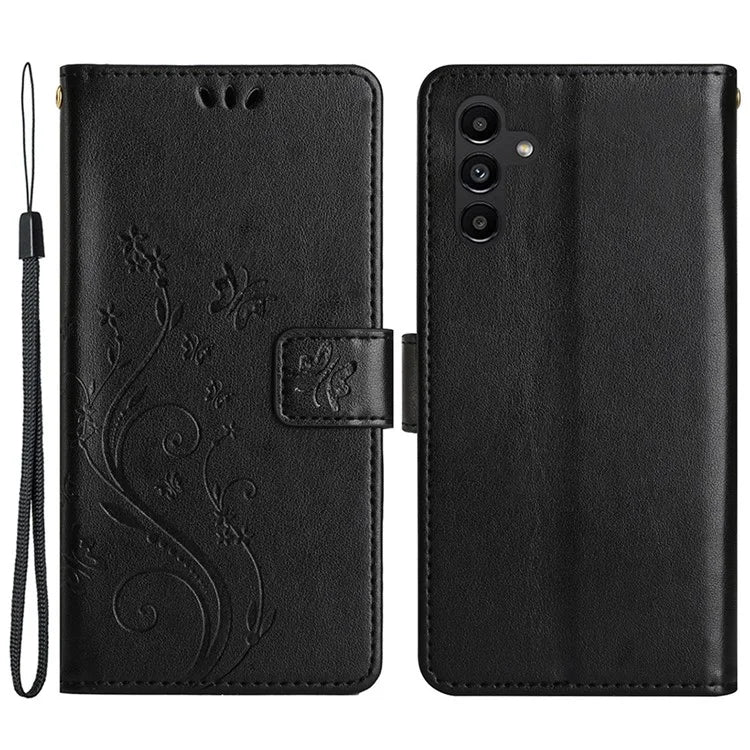 For Samsung Galaxy A25 5G (Global) (161.0 x 76.5 x 8.3mm) Case Butterfly Imprint Wallet PU Leather Phone Cover