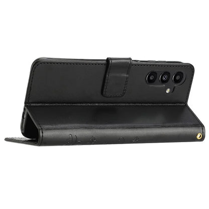 For Samsung Galaxy A25 5G (Global) (161.0 x 76.5 x 8.3mm) Case Butterfly Imprint Wallet PU Leather Phone Cover