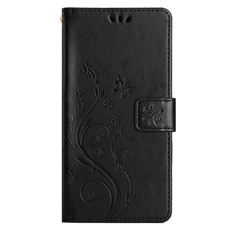 For Samsung Galaxy A25 5G (Global) (161.0 x 76.5 x 8.3mm) Case Butterfly Imprint Wallet PU Leather Phone Cover