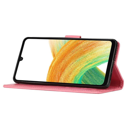 For Samsung Galaxy A25 5G (Global) (161.0 x 76.5 x 8.3mm) Case Butterfly Imprint Wallet PU Leather Phone Cover