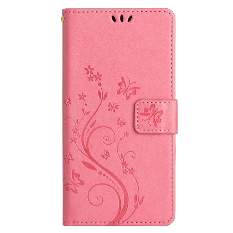 For Samsung Galaxy A25 5G (Global) (161.0 x 76.5 x 8.3mm) Case Butterfly Imprint Wallet PU Leather Phone Cover