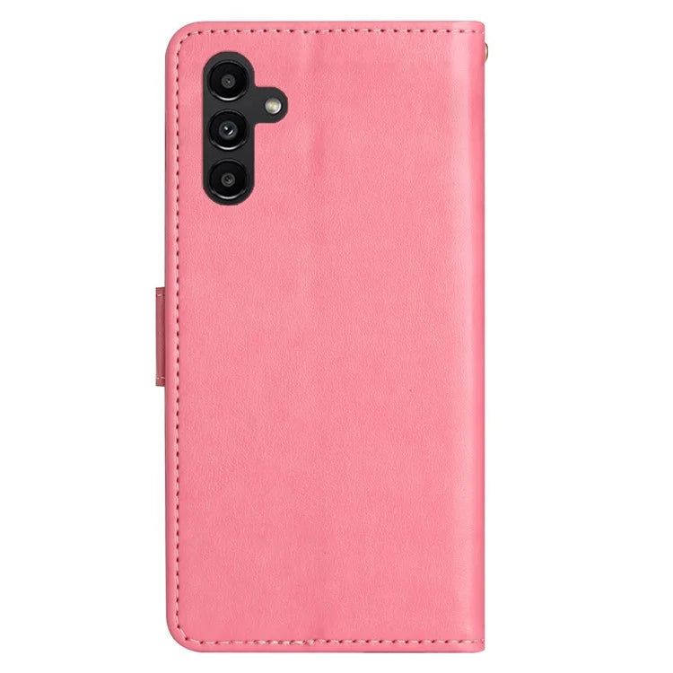 For Samsung Galaxy A25 5G (Global) (161.0 x 76.5 x 8.3mm) Case Butterfly Imprint Wallet PU Leather Phone Cover