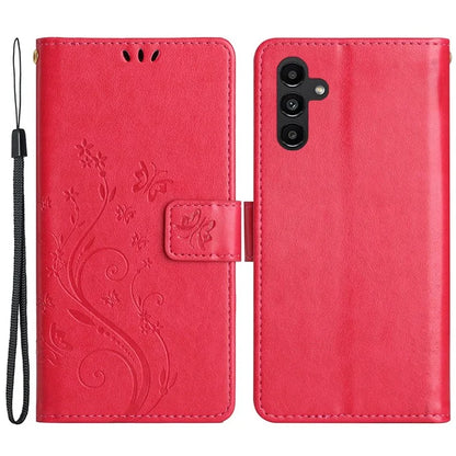 For Samsung Galaxy A25 5G (Global) (161.0 x 76.5 x 8.3mm) Case Butterfly Imprint Wallet PU Leather Phone Cover