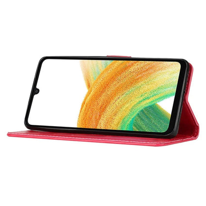 For Samsung Galaxy A25 5G (Global) (161.0 x 76.5 x 8.3mm) Case Butterfly Imprint Wallet PU Leather Phone Cover