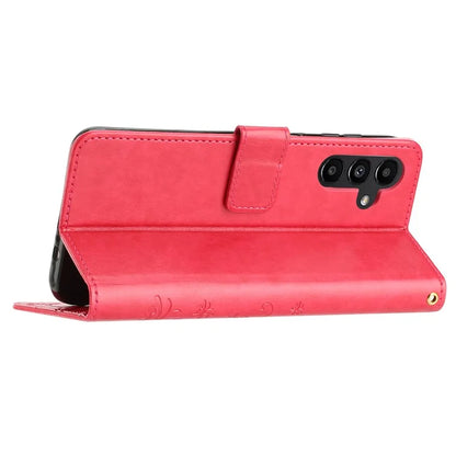 For Samsung Galaxy A25 5G (Global) (161.0 x 76.5 x 8.3mm) Case Butterfly Imprint Wallet PU Leather Phone Cover