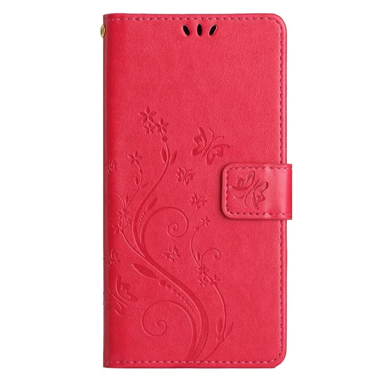 For Samsung Galaxy A25 5G (Global) (161.0 x 76.5 x 8.3mm) Case Butterfly Imprint Wallet PU Leather Phone Cover